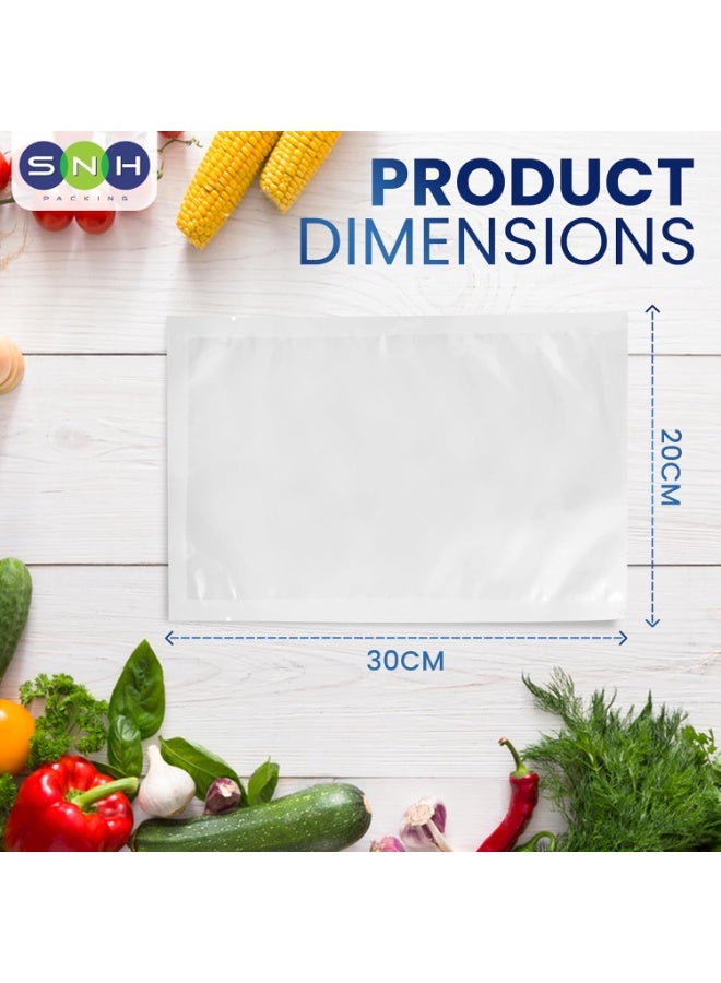 SNH Packing 100-Pack Vacuum Sealer Bags | 20x30 cmBPA-Free Vacuum Seal Precut Bags for Food Storage | For Freezer, Microwave, and Sous Vide - Image 2